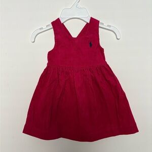 Ralph Lauren Baby Girls' Corduroy Pink A Line Dress Back Buttons 3-6 Month